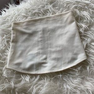 Cream white crop tube top